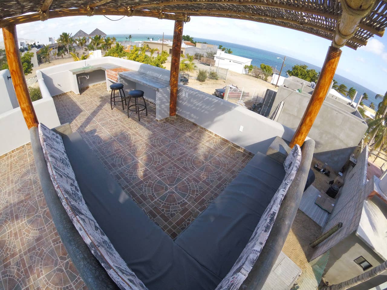 Rooftop terrace with ocean view
